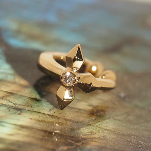 Diamond Cross Ear Cuff