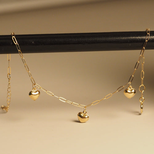 The Golden Heart Mini Link Chain Bracelet