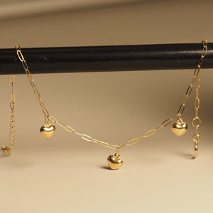 The Golden Heart Mini Link Chain Bracelet