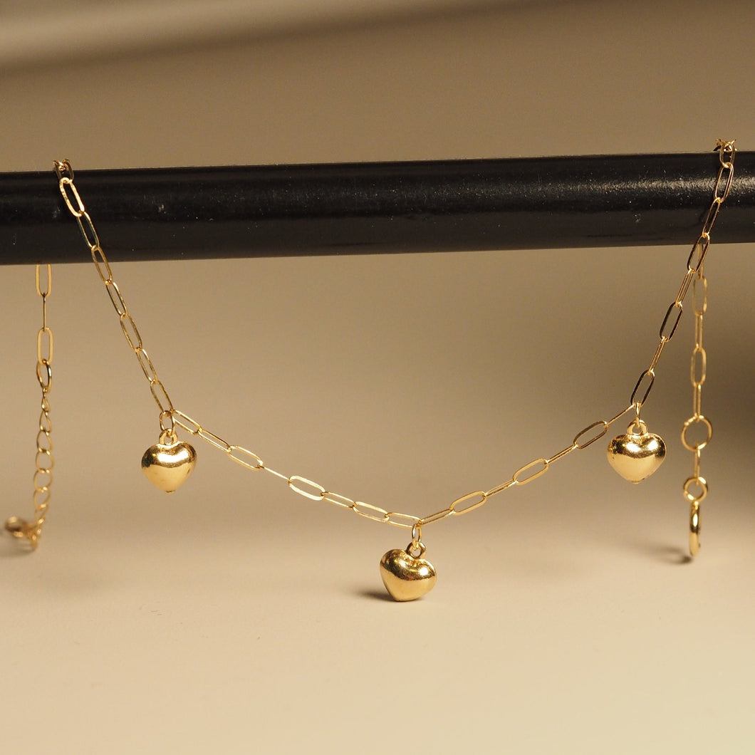 The Golden Heart Mini Link Chain Bracelet