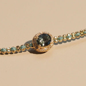Gemstone Beam Bracelet