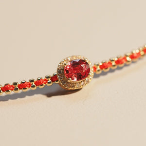 Gemstone Beam Bracelet