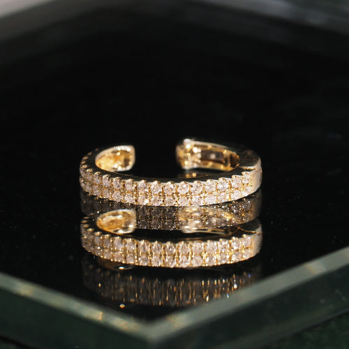 Dual Diamond Band Ear Cuff