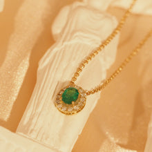Load image into Gallery viewer, Emerald Diamond Gem Candy Necklace