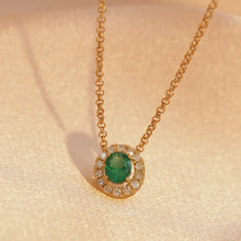 Load image into Gallery viewer, Emerald Diamond Gem Candy Necklace