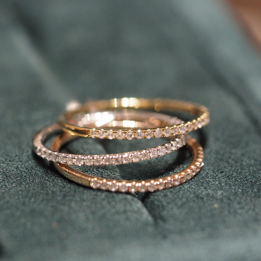 Ultrathin Diamond Band Ring