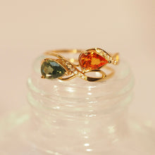 Load image into Gallery viewer, Green Infinity Sapphire Ring