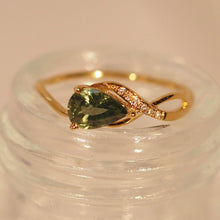 Load image into Gallery viewer, Green Infinity Sapphire Ring